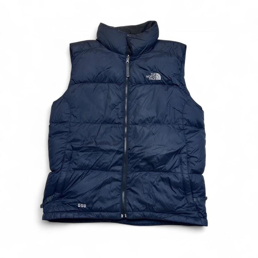 The North Face 550 Vintage Y2k Black Nylon Goose Down Puffer Vest Jacket Medium